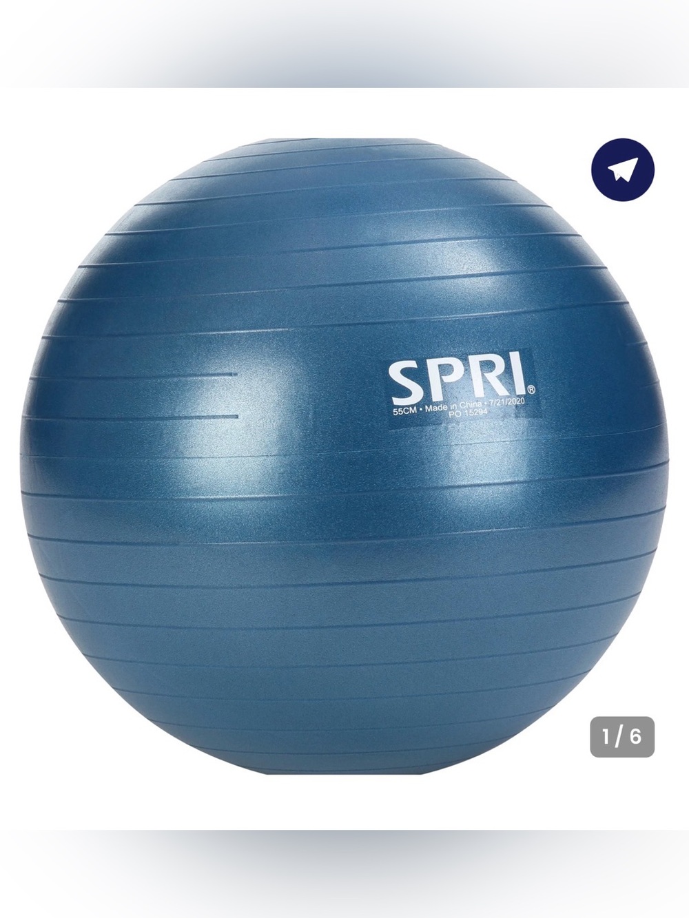 SPRI 75cm Anti-Burst Weighted Performance Exercise Ball Blue